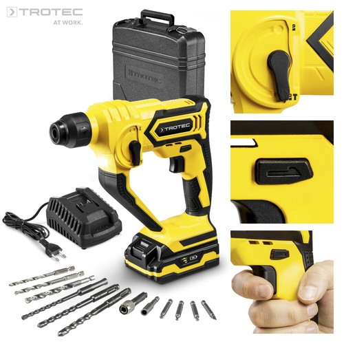 TROTEC Accu Boorhamer PRDS 10-20V | Drilboor | Boor | Boormachine | Koffer