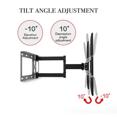 Full Motion TV Wall Mount Bracket Swivel 32 40 46 50 55 60" Plasma LED LCD Stand