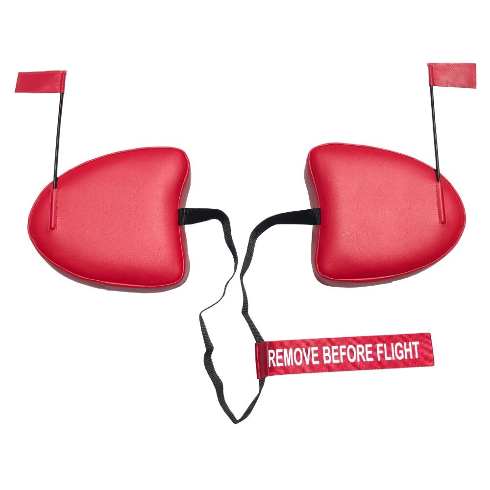 Cessna 182J Cowl Plugs w/ RBF Streamer (Color: Red)