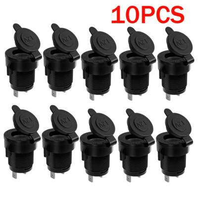 10Pcs 12V Car Boat Motorcycle Cigarette Lighter Socket Power Plug Outlet