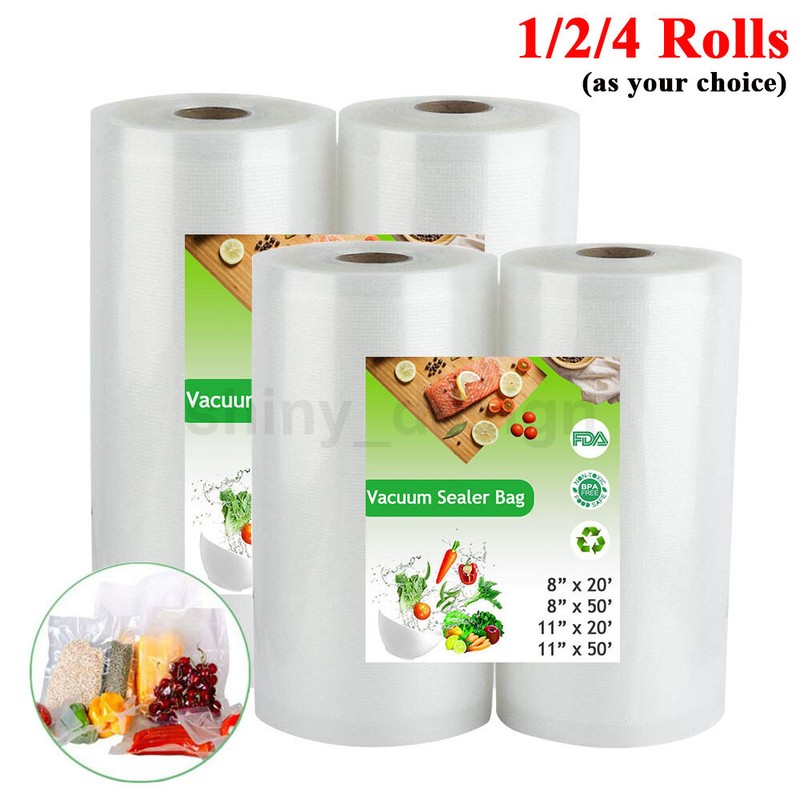 Giant Rolls 8"x50' 11"x50' 8x20 Vacuum Sealer Bags Food Saver