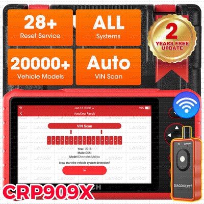 2024 LAUNCH CRP909X Pro Full System Diagnostic Tool OBD2 Scanner Key Coding TPMS