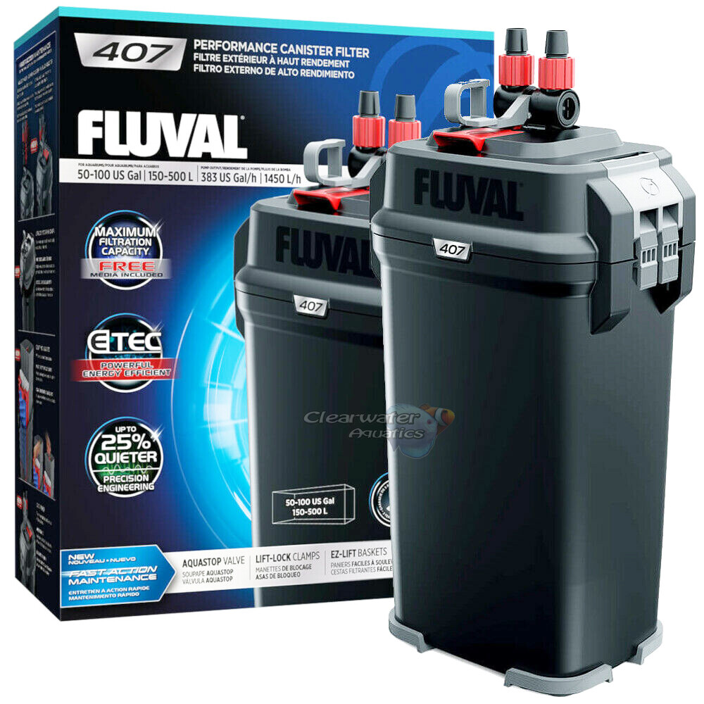 FLUVAL 107 207 307 407 FX4 FX6 EXTERNAL CANNISTER FILTER INC MEDIA FISH
