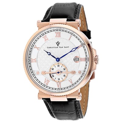 Pre-owned Christian Van Sant Men's Clepsydra Silver Dial Watch - Cv1703