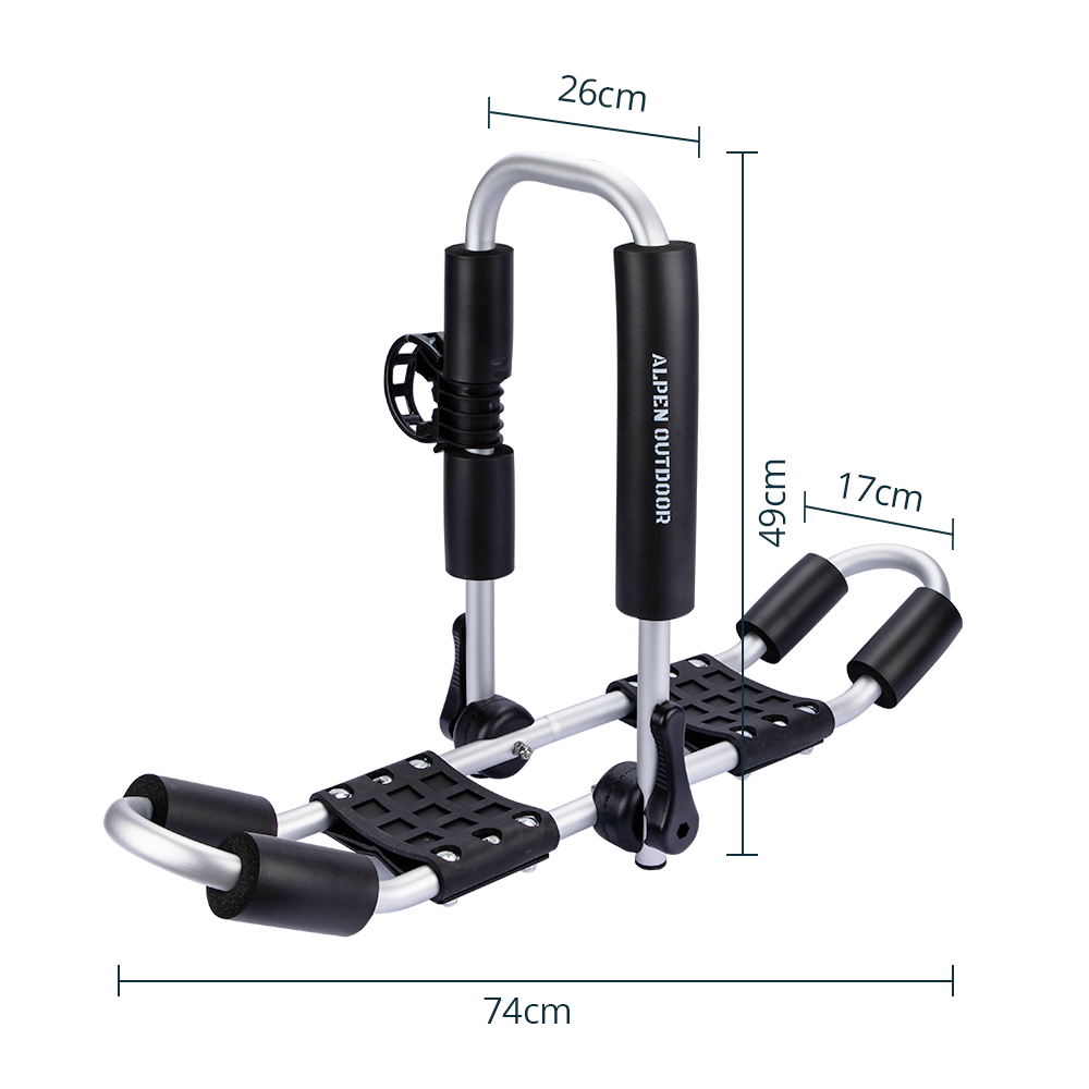 IKURAM 2 Bilateral Kayaks Roof Racks Carrier Canoe Holder Folding