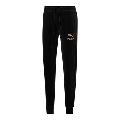 

Спортивные штаны Puma Velour T7 Drawstring Мужские черные повседневные спортивные штаны 53967501, Черный, Puma Velour T7 Drawstring Sweatpants