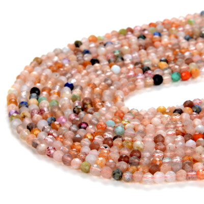 3MM Natural Multi Gemstone Grd AA Micro Faceted Round 15.5 inch(80008834-P10)