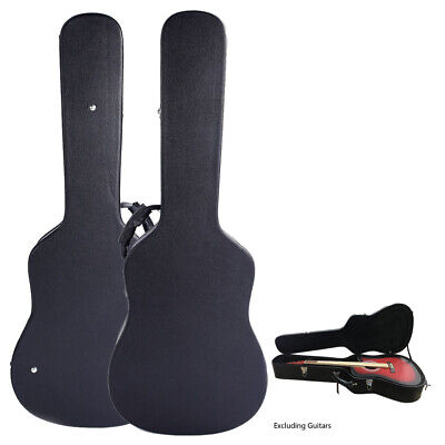 Glarry 41 Inch Black Hardshell Acoustic Guitar Carry Hard Case Box with Lock