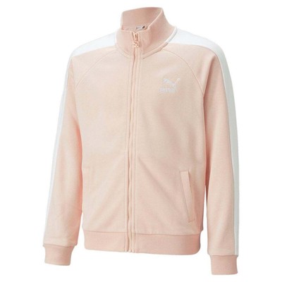 

Спортивная куртка Puma Classics T7 с полной молнией для девочек, размер , повседневная спортивная верхняя одежда, Розовый, Puma Classics T7 Full Zip Track Jacket Youth
