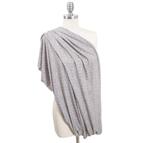 Nursing Cover Breastfeeding Coverup Scarf Lightweight Cotton Jersey Gray Taupe
