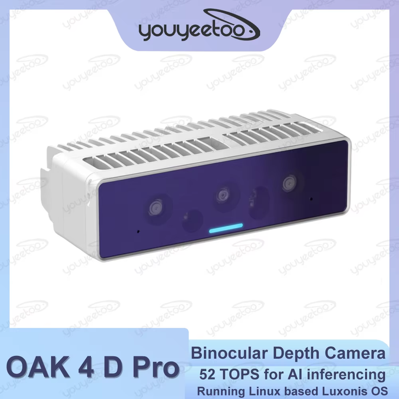 OAK 4D Pro Structured Light Binocular Depth Camera PoE Power 48MP RGB 2.5Gbps Ba