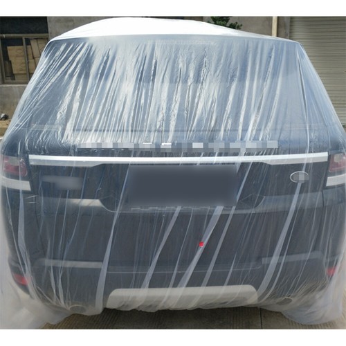 1 PACK Clear Plastic Disposable Car Cover Temporary Universal Rain Dust Garage