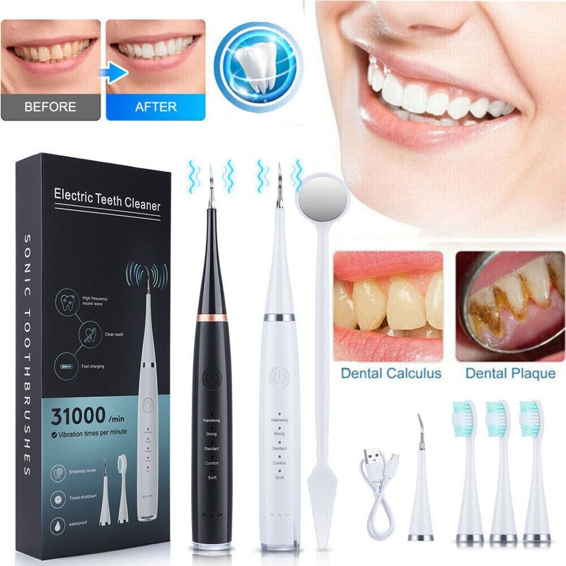 Ultraschall Zahnreinigung Set Elektrisch ZahnbüRste Zahnsteinentferner Geschenk