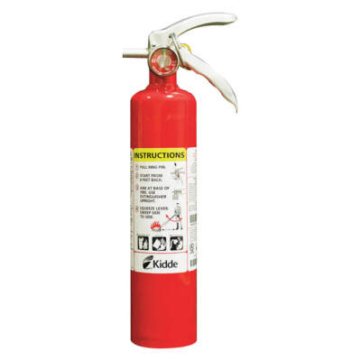 KIDDE PROPLUS2.5 Fire Extinguisher,Steel,Red,ABC 4XP87