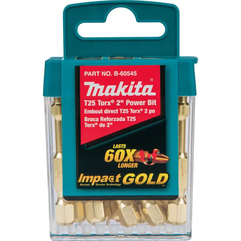 Impact GOLD T25 2 in. Power Bit Tic Tac (15-Piece) for High-Torque Impact Driver
