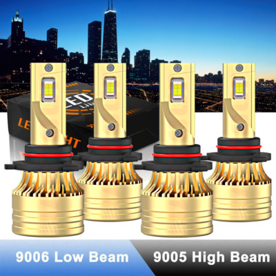 FOR Chevy Express 2500 3500 2020-2023 4Pcs Combo LED Headlight High Low Bulbs