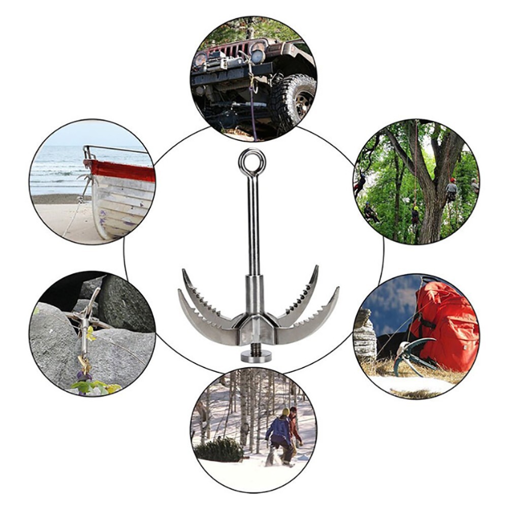 Grappling Hook Folding Survival Claw Multifunctional Stainless Steel for Outdoor