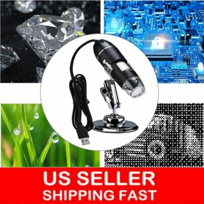 50X-1000X 8 LED Digital Microscope Camera Handheld USB Magnification Endoscope
