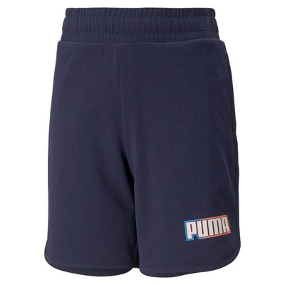 

Спортивные шорты Puma Alpha Retro, синие повседневные спортивные шорты для мальчиков 8472950, Синий, Puma Alpha Retro Athletic Shorts Youth