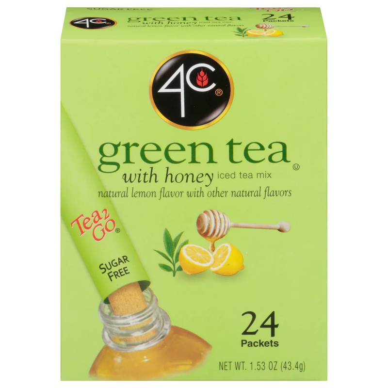 2go Green Tea With Honey Singles To Go Packets 24-count Same-day Ship