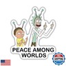 Rick Morty Peace Among Worlds Sticker, 3 Inch, Pack of 3