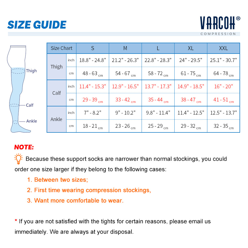 Thigh High Medical Compression Stockings Men Women Varicose Veins Socks