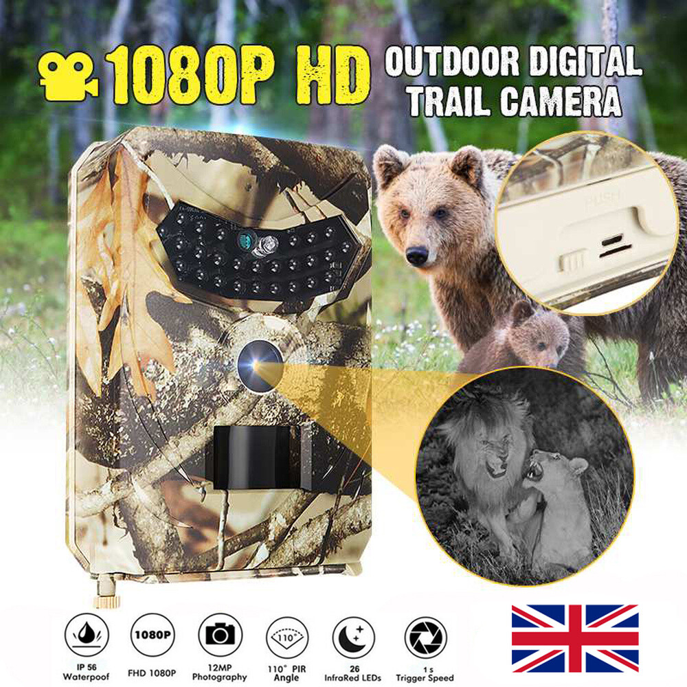 12MP Hunting Trail Camera Wild Animal Photo Trap IR Night Vision Scout Outdoor