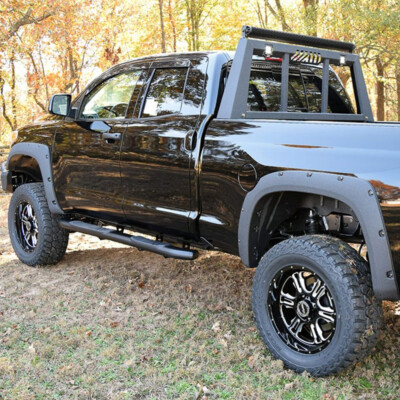 4PC Fender Flares Fit For 2014-2021 Toyota Tundra 2015-2017 Pocket Rivet Style