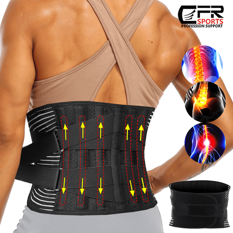 Adjustable Lower Back Brace Lumbar Support Waist Belt for Men Women Pain Relief