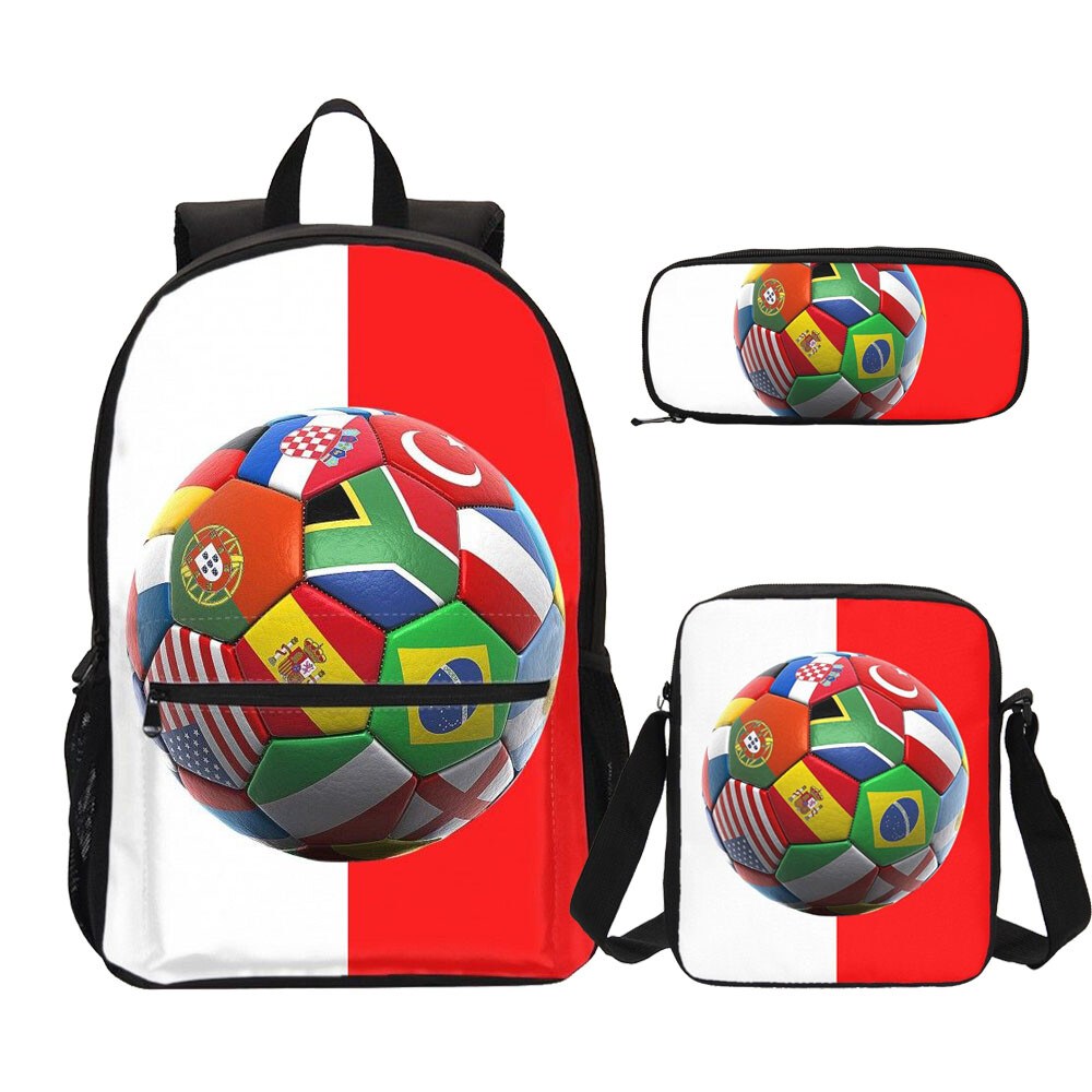 football print backpack