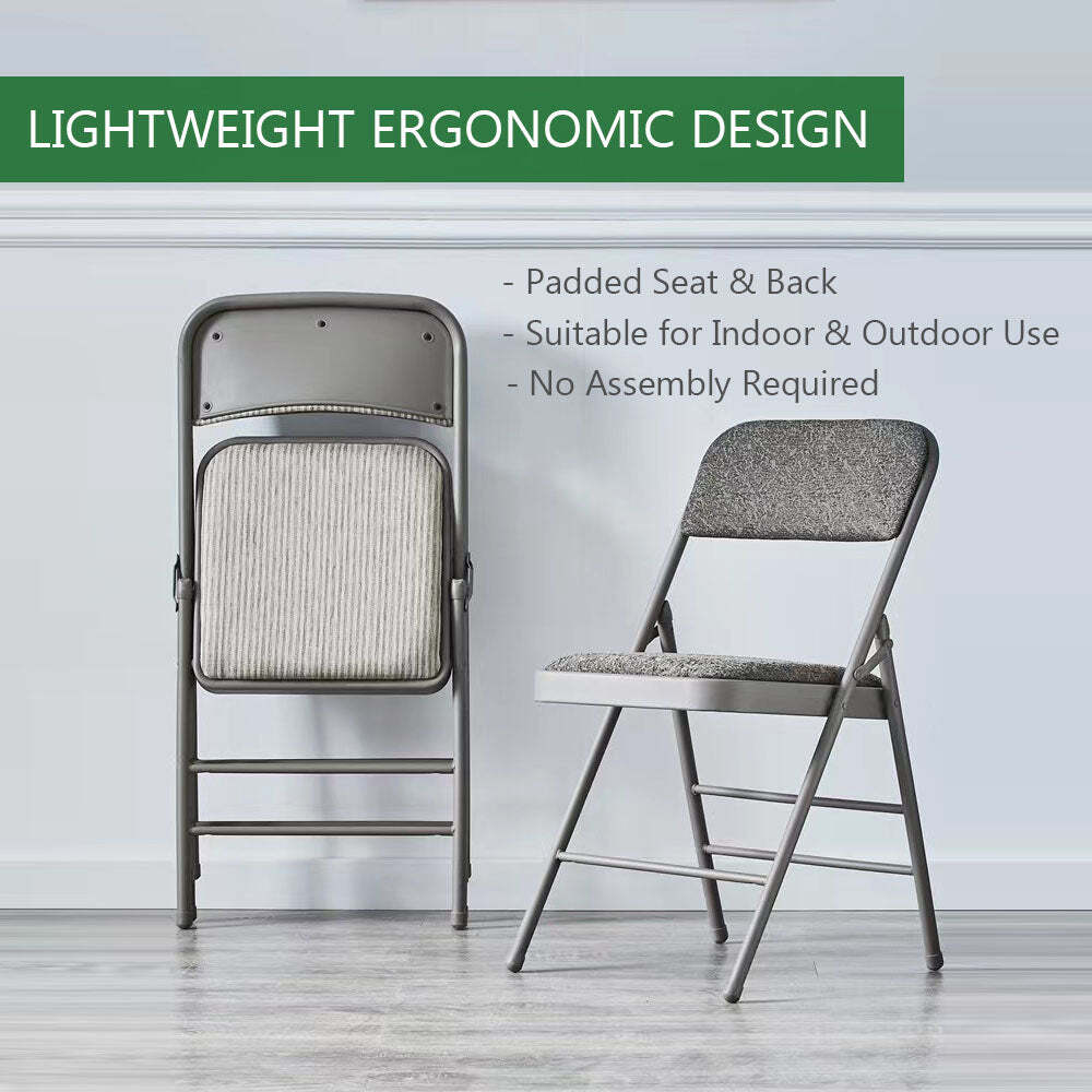 STEEL FRAME PADDED FOLDING CHAIR(2 PACK) | eBay