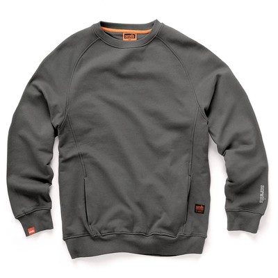 Scruffs Eco Worker Sweatshirt Mens Zipped Pockets Crew Neck Work Plain Jumper