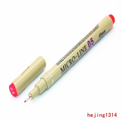 05mm Red Colour Sketch drawing Micron Fine liner Painting Drawing Manga pen 