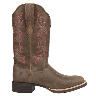 Женские коричневые повседневные ботинки Ariat Hybrid Rancher Stretchfit Square Toe Cowboy 100