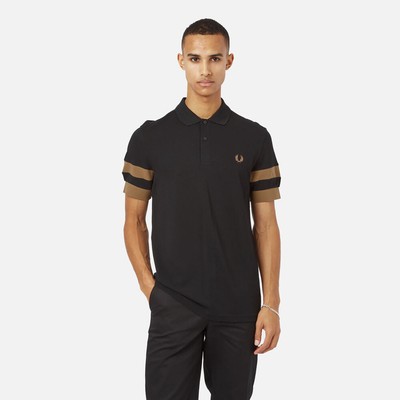 

Футболка поло мужская Fred Perry Bold Tipped Polo черный, Fred Perry Bold Tipped Polo T-Shirt
