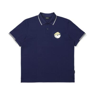 【MALBON GOLF】 Basic fleece polo shirt ■MAN Genuine Malbon Golf M Basic Pique Polo T-Shirt NAVY (MAN) | eBay