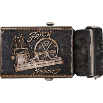 Frick Machinery Steam Engine Boiler Refrigeration SawMill 50 Vintage Belt Buckle