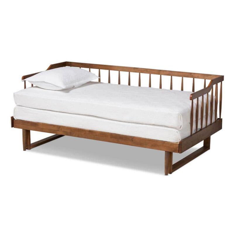 Baxton Studio Daybed Twin King Expandable Muriel Walnut