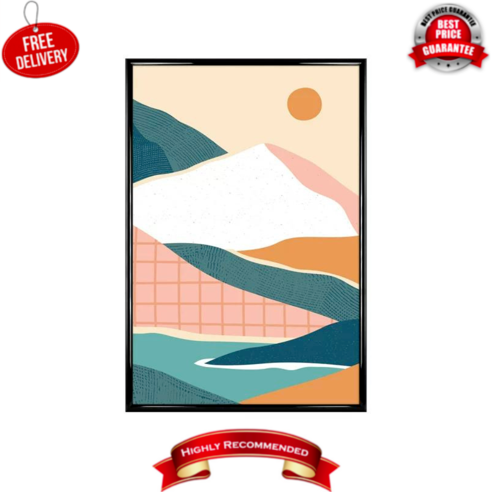 Frame With Real Glass Rounded Collage Poster