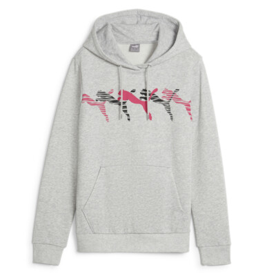 Пуловер с капюшоном Puma Essentials Logo Lab, женская серая повседневная верхняя одежда 67793104