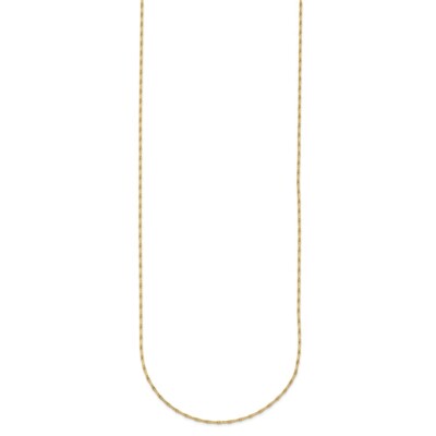 Pre-owned Diamond2deal 14k Yellow Gold 1.2mm Fancy Link 18" Chain Necklace 2.39gram