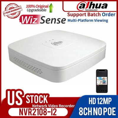 Dahua 12MP 8CH NVR2108-I2 AI WizSense NVR Face detection & Recognition NO PoE