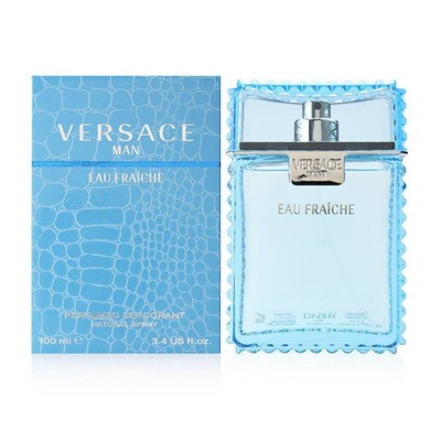 Versace Man Eau Fraiche For Men 3.4 Oz Cologne 3.3 Edt Spray New In Box