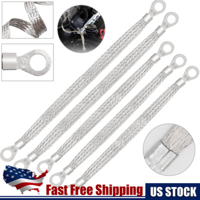 5Pcs/Set Automotive Ground Strap Tinned Copper Car Engine Ground Strap Cable
