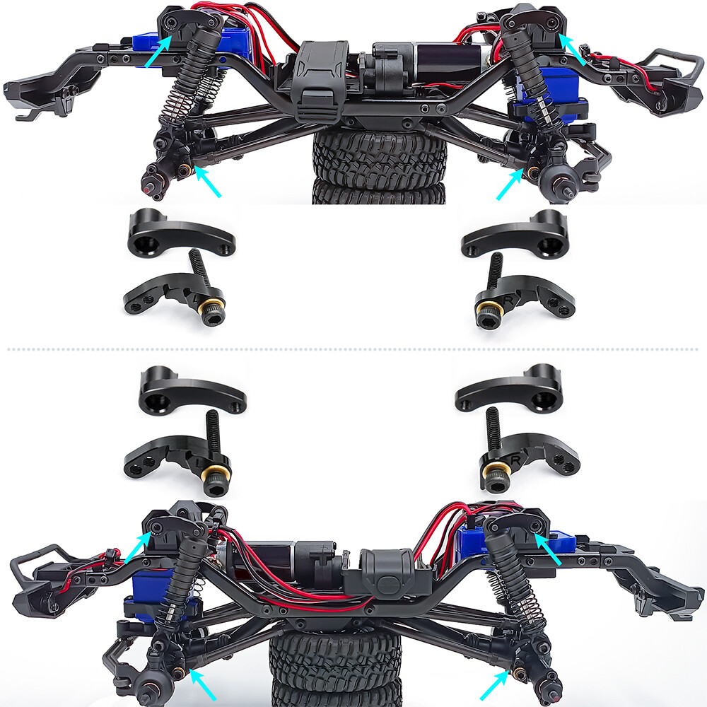 CNC Shock Flex Blade for 1/18 RC Crawler Car Traxxas TRX4M Upgrades