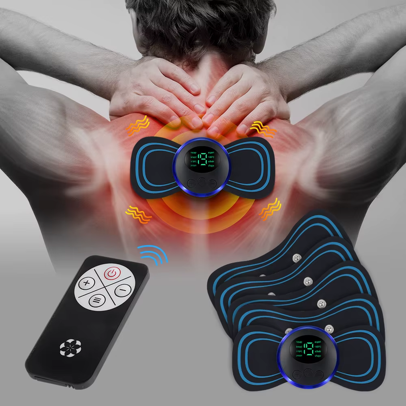 8 Modes Neck Massager Electric Back Shoulder Full Body Leg Massage Pad Remote Co