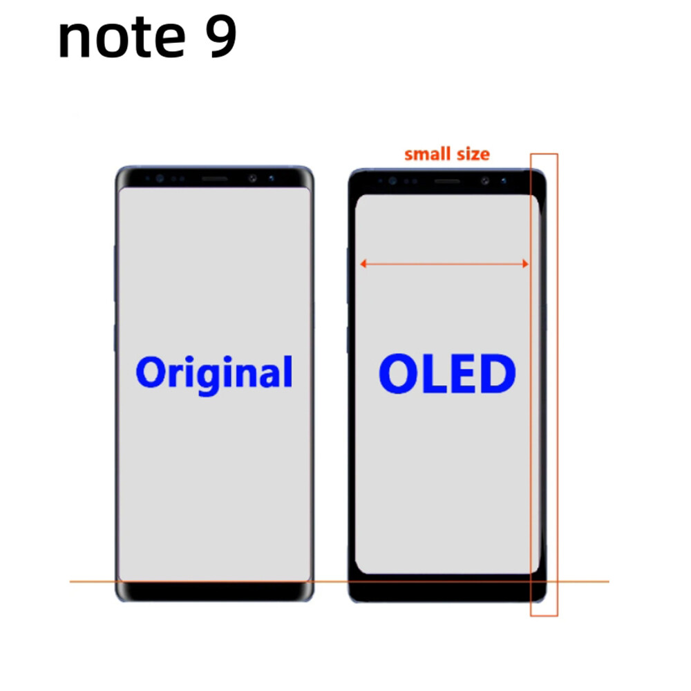 For Samsung Galaxy Note 9 OLED LCD Display Screen Digitizer Assembly with Frame.