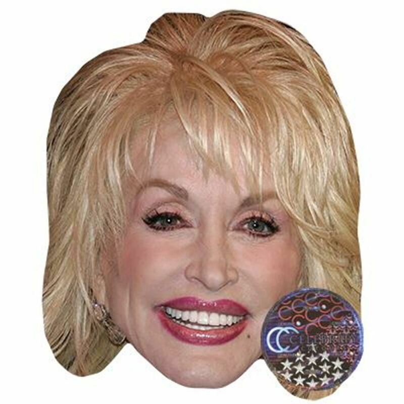 Dolly Parton Celebrity Mask, Flat Card Face