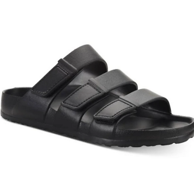 Sun Stone Men s Black Tree Widths Flip Flop Rubber Bowie Sandal