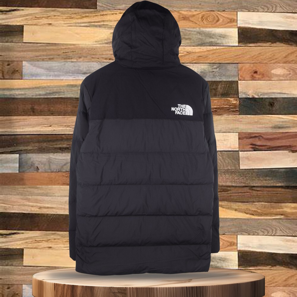 Pre-owned The North Face Men's Ux Down Hooded Puffer Jacket Parka Mid-length,nf0a3vlajk3 In Black